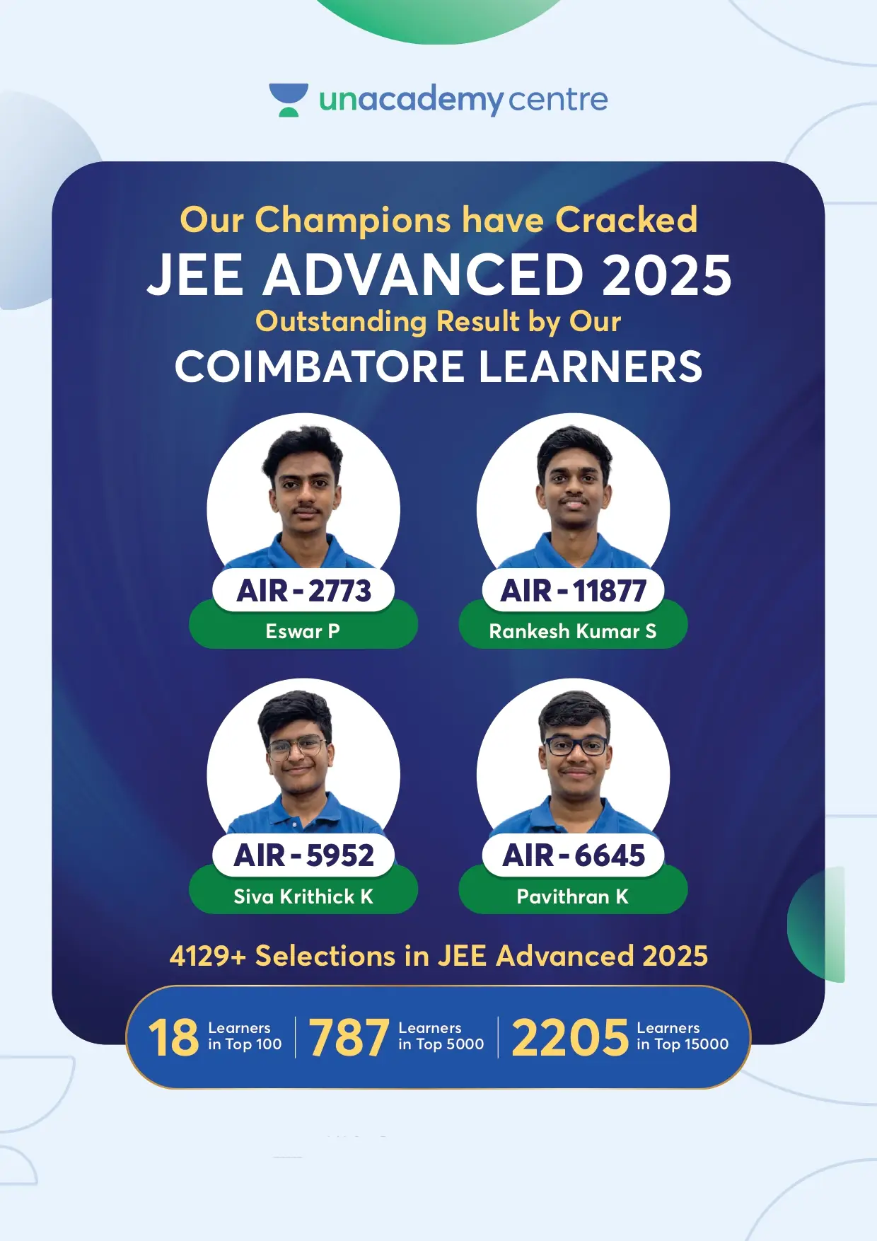 JEE topper Arjun Prasath